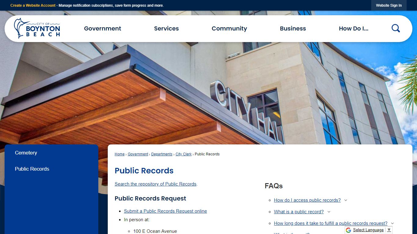 Public Records | Boynton Beach, FL